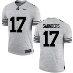 NCAA Ohio State Buckeyes Men's #17 C.J. Saunders Gray Nike Football College Jersey QGB3645IA